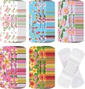 120 Pcs Fabric Adhesive Paindlikud ribad Bulk Assorteeritud kujud ja mustrid Väikesed värvilised päris kangasribad mitte-pulkpadjaga 3 x 1 tolli lõigatud haavade jaoks Naised (Floral)