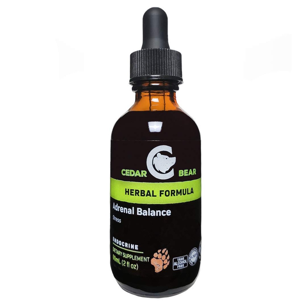 Cedar Bear Adrenal Balance - Vedelad taimsed toidulisandid Adaptogeenidega, mis võitlevad väsimusega, juhivad stressi ja suurendavad energiat 2 fl oz / 60 ml (1 ühik)