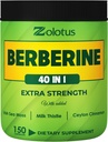 Zolotus Berberine Supplement 40 in 1, koos Sea Moss, Kaneel, Piimaohakas, Õunasiidri Äädikas, Quercetin Seedimise, Immuunsüsteemi Ja Südame Tervis