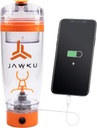 JAWKU POWER SHAKER PUDEL NÜÜD Kuivladumiskonteineriga Võimas 11 000 RPM Mixer ja sisseehitatud laadija teie seadmetele / 600 ml (20 oz.) BPA Vaba / * UUS * Kuivladustamiskonteiner