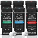 Viter Energy Extra Tugevus Kofeiiniga Mints 80mg Kofeiin, B vitamiinid, suhkruvaba. (Variety, 20 tk, 6 pakend)