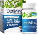 Optimind Bacopa Monnieri aju lisand mälule ja fookusele, nootroopilised fosfatidüülseriiniga, Huperzine A, Non-GMO, kliiniliselt uuritud koostisosad, 32 kapslit