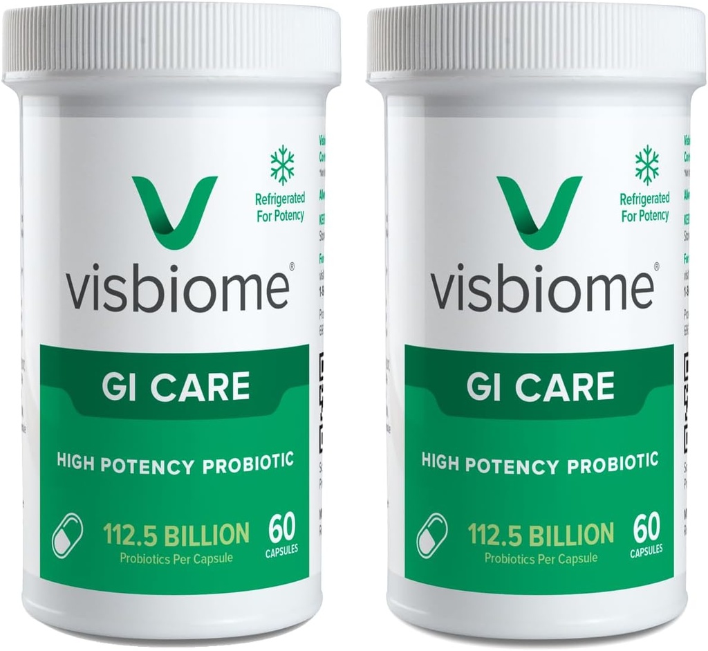 Visbiome® GI Care - kõrge potentsiaaliga probiootikum - 112,5 miljardit CFU elus probiootikumid, Original De Simone Formulation, Made in USA, 120 kapslit.