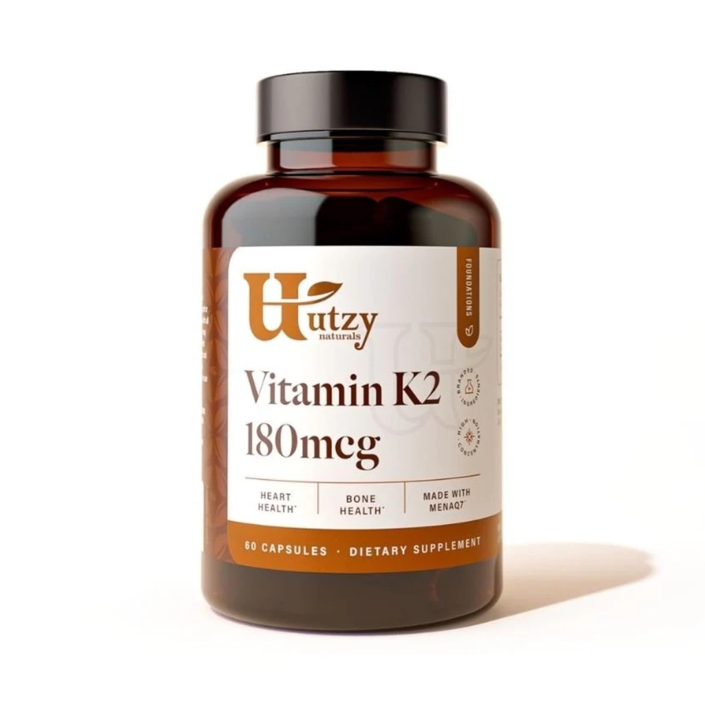 Utzy Naturals Vitamiin K2 | 180 mcg MenaQ7® K2 vorm | Valmistatud USAs | 60 kapslit