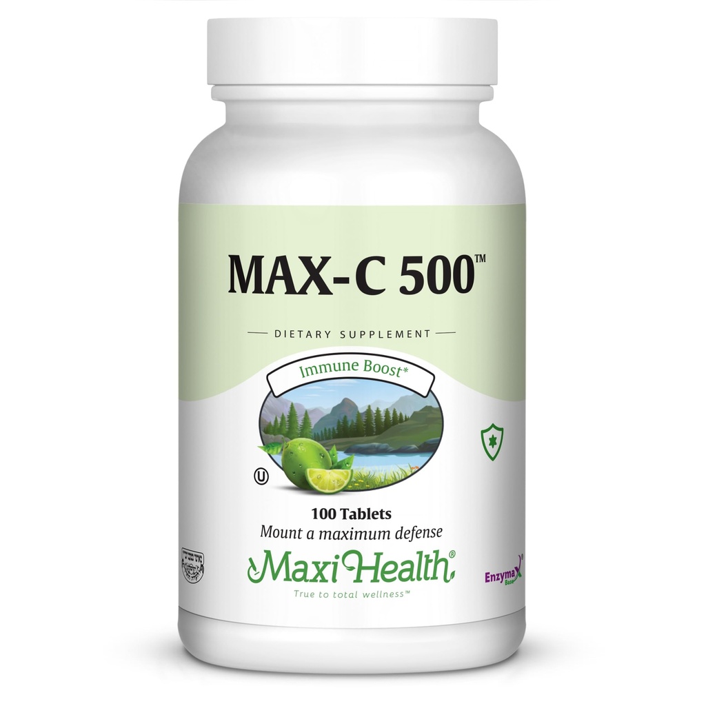 Maxi Health MAX C 500 mg - C-vitamiin - sidrunbioflavonoidide kompleks - 100 tabletti