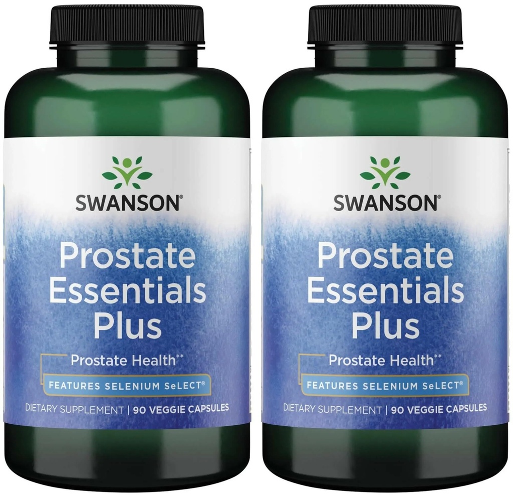 Swanson eesnäärme Plus - looduslik täiendus meestele, kes edendavad tervislikku kuseteede voolu ja sagedust - üldise eesnäärme tervise toetamine 90 Veg kapslit (2 pakendit)