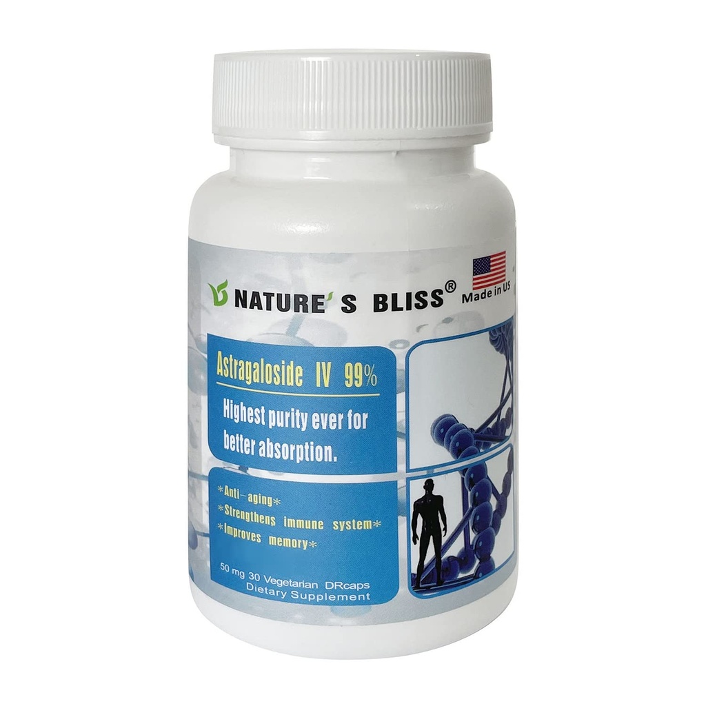 Nature'sbliss Maohape Kaitstud ja super-absorbtsioon Astragalus Juur ekstrakt Astragaloside IV 99%, Made in USA, 50mg, 30caps (50mg x 30caps)