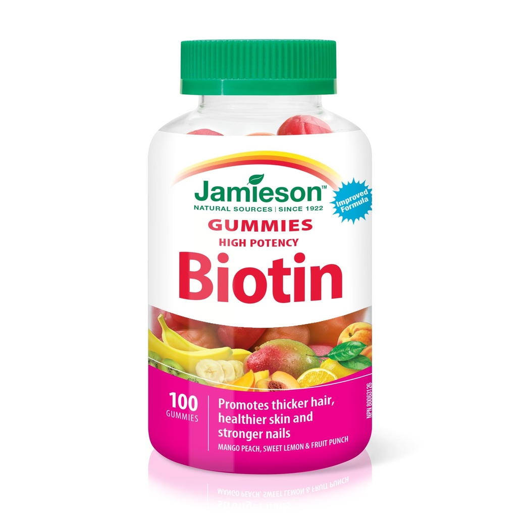 Jamieson Kõrge Potency Biotin Gummies, 100 Krahv