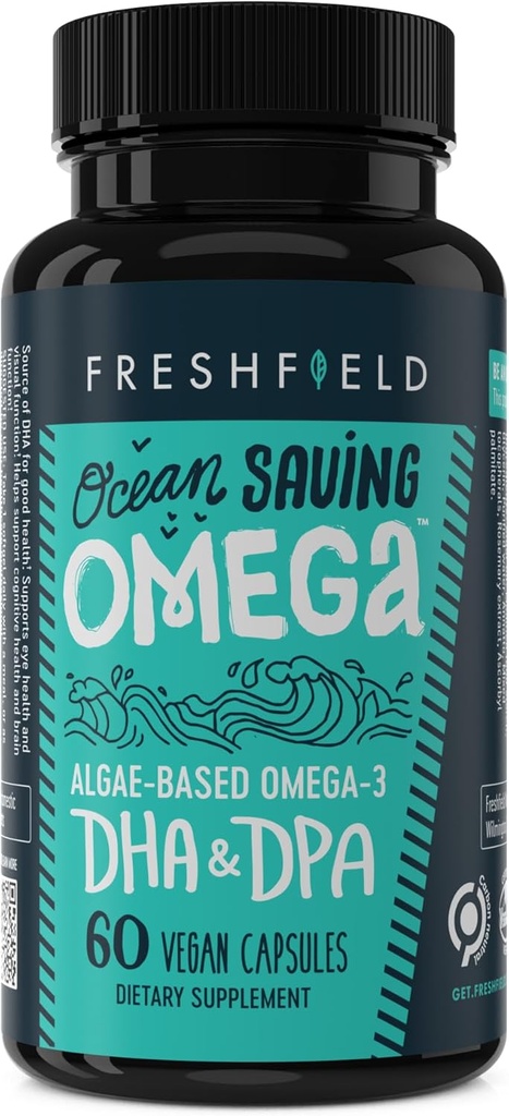 Ookeani säästmine Omega, vetikad Omega 3, DHA lisand, 2-kuuline pakkumine, jätkusuutlikult hangitud, DHA kõrgeim tase kapsli kohta (440 mg), w / DPA
