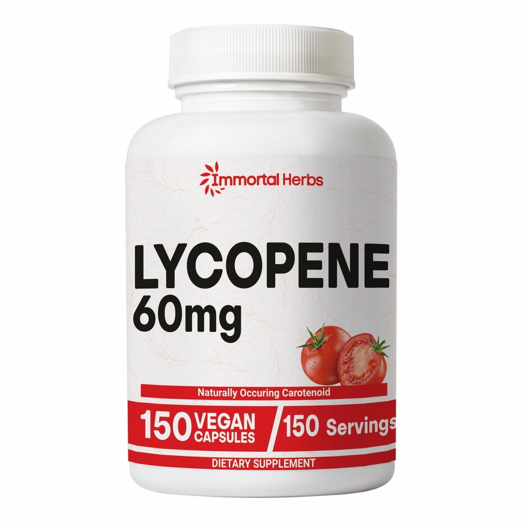 Lükopeeni täiendus meestele 60mg, 150 kapslit, looduslik tomatiekstrakti pulber naha, südame ja immuunsuse toetamiseks, 100% Veg Lükopeeni kompleks, mitte-GMO ja gluteenivaba karotenoidi täiendus