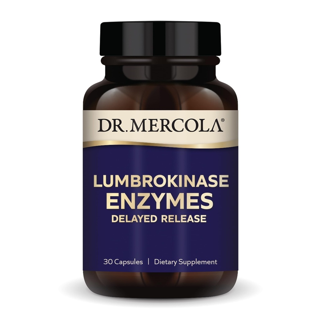 Dr Mercola Lumbrokinase Ensüümid - hilinenud vabanemine valem - toidulisand südame-veresoonkonna ja energia toetamiseks - mitte-GMO, gluteenivaba ja sojavaba - 30 kapslit (30 serveerimist)