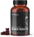 Nutriissa Black Seed Oil + Elder Berry Gummies – Cold-Pressed Black Cumin Seed Nigella Sativa Oil – EPEB Certified for Purity & Potency – 90 Blueberry Maitsestatud Vegan Gummies