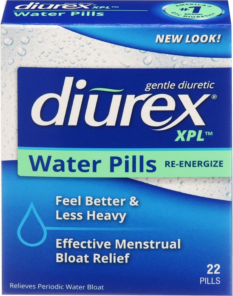 Diurex XPL taasärgastavad veepillid - leevendage puhitust ja väsimust - 22 krahv