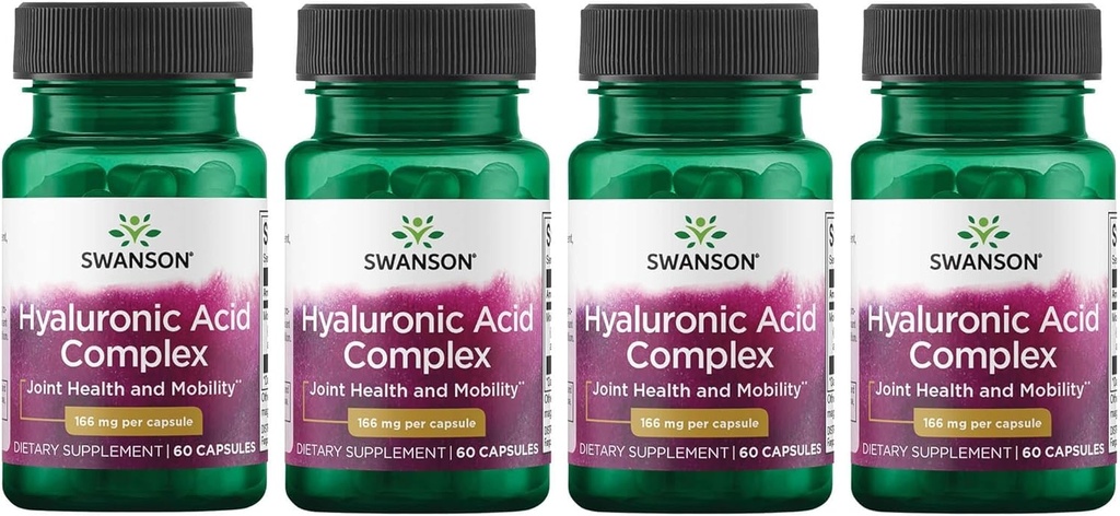 Swanson Hüaluroonhappe kompleks 166 mg 60 kapslit (4 pakendit)