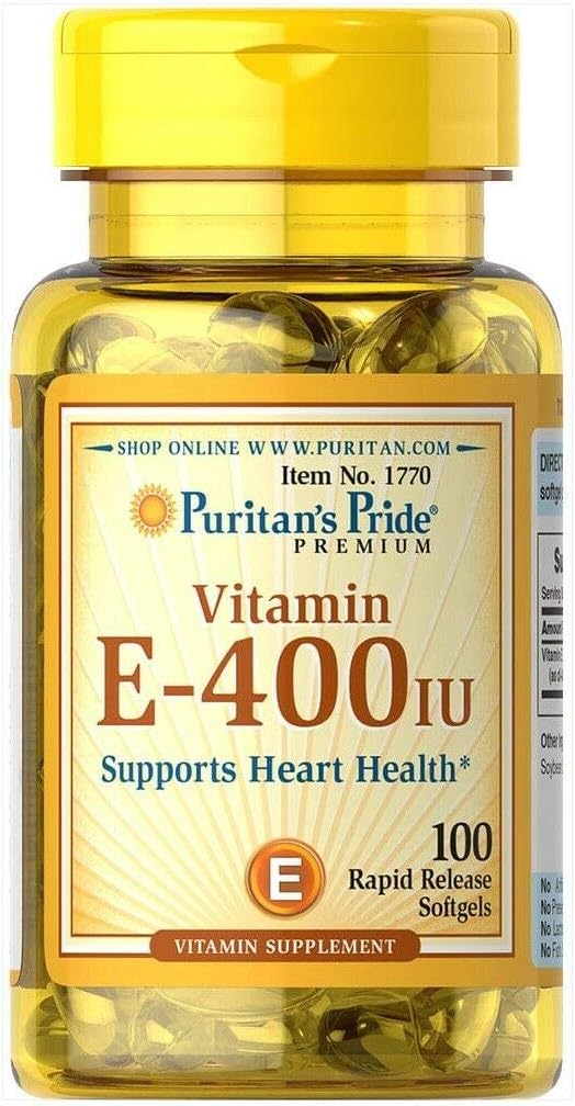 Puritan's Pride Vitamiin E 400 IU Softgels, 100 Count