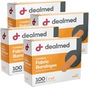 Diilerdatud steriilsed painduvad kangast liimiribad - 1x3 tolli - 100/kasti - 4 kasti - hingav esmaabiriba pakett - Pehme Stretch Haound Patch meditsiini-, hädaabikomplektide ja kliiniku jaoks