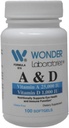 Wonder Laboratories Vitamiin a 25 000 RÜ tursamaksa kalaõli + vitamiin D3 1000 RÜ