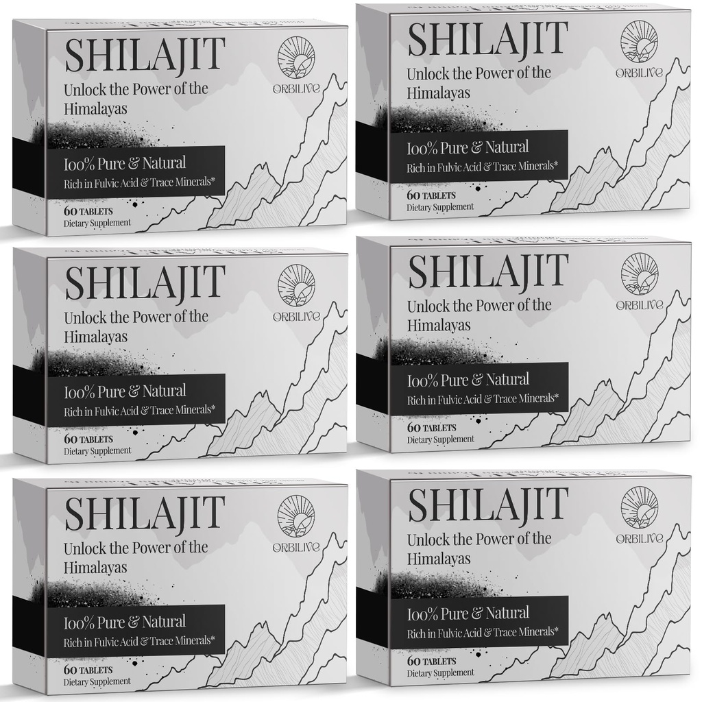 30 000 MG Shilajit tabletid, 100% Shilajit Pure, Himalayan Organic, Shilajit meestele ja naistele rikas Fulvic Acid & 85+ Trace Minerals, Shilajit Supplement for Energy & Immune System, 360 Count
