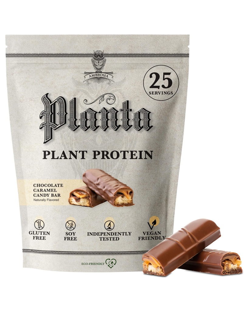 Ambrosia Planta - Premium taimepõhine valk | Vegan & Keto Sõbralik | Candy Bar