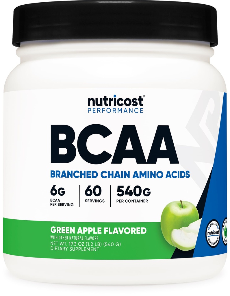 Nutricost BCAA pulber 2:1:1 (roheline õun, 60 serveerimist)