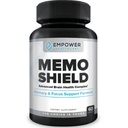 MemoShield Brain Health Supplement – Advanced Memory Support Lion's Mane, Bacopa Monnieri ja Ginkgo Biloba – Kognitiivne funktsioon ja aju tervise valem – 60 kapslit