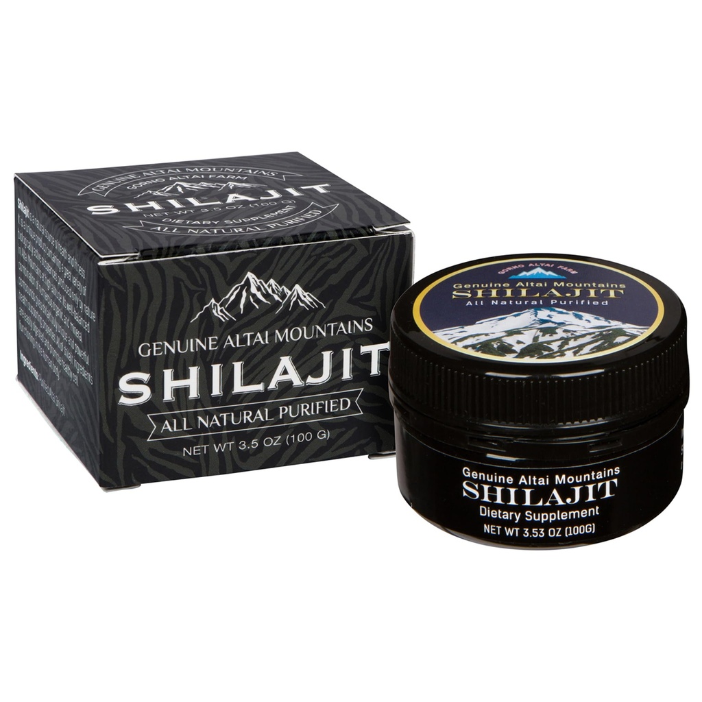 Sayan Pure Shilajit Vaik 3.5oz/100g, 660 Servings - Tugev orgaaniline Fulvic Acid Supplement - toetab immuunsüsteemi, mälu, fookust ja annab looduslikku energiat, Detox - Vegan, Non-GMO
