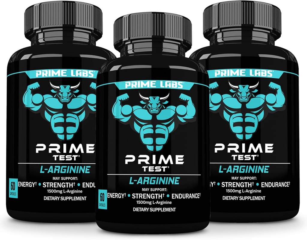 L Arginiin Lämmastikoksiid (3 Pack) - L-arginiin 1500mg - toetab verevoolu, energia, tugevus, vastupidavus