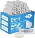 D & H Medical Pack 24 Gauze Bandage Roll 4 tolli x 4 Yards - Medical Gauze Wrap haavade hooldus - lihtne kasutada puuvillane Gauze rullid käsi pahkluude ja põlved