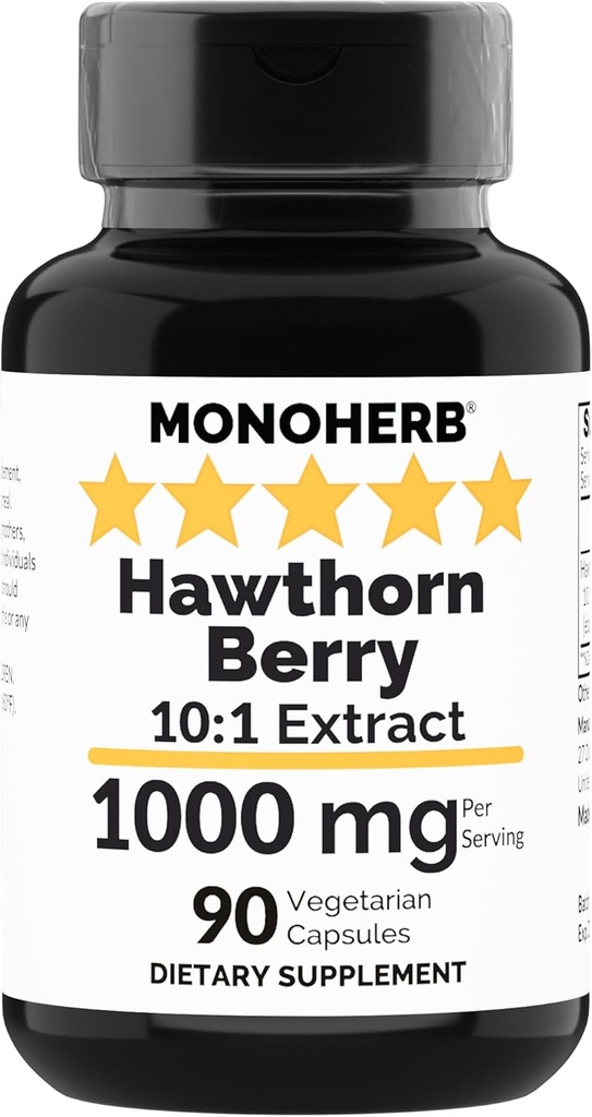 MONOHERB Hawthorn Berry Extract 1000 mg - 90 taimekapslit