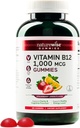 NatureWise Vitamiin B12 Kummid täiskasvanutele, 1000 mcg - maasikas Sidrun Maitse - toetab igapäevast energiat, vaimset selgust, kognitiivset funktsiooni - Vegan, Gluteenivaba, mitte-GMO - 180 Count[3-kuuline pakkumine]