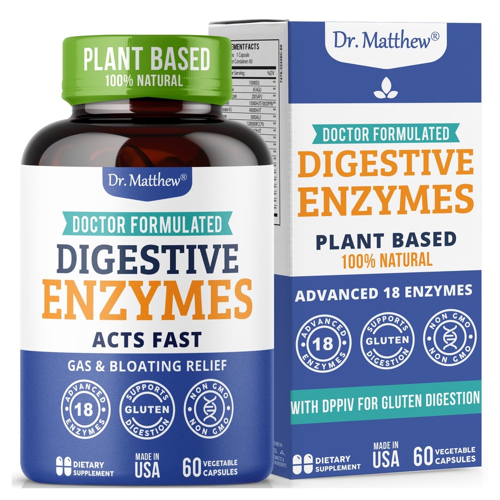 Parimad seedeensüümid naistele ja meestele laktaasi lipaasiga Amylase Bromelain. Ensüümid seedetrakti ja seedetrakti tervise jaoks. Gas and Bloating Relief for Women and Men. Sapipõie ensüümid ja toidulisandid.