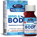 Polü-Vite + raud multivitamiini rauatilgad imikutele ja väikelastele - toetab tugevat kasvu, aju arengut, immuunsüsteemi tervist - kunstlikke värve pole, gluteenivaba, 50 ml tilk pudelit ühe vite poolt