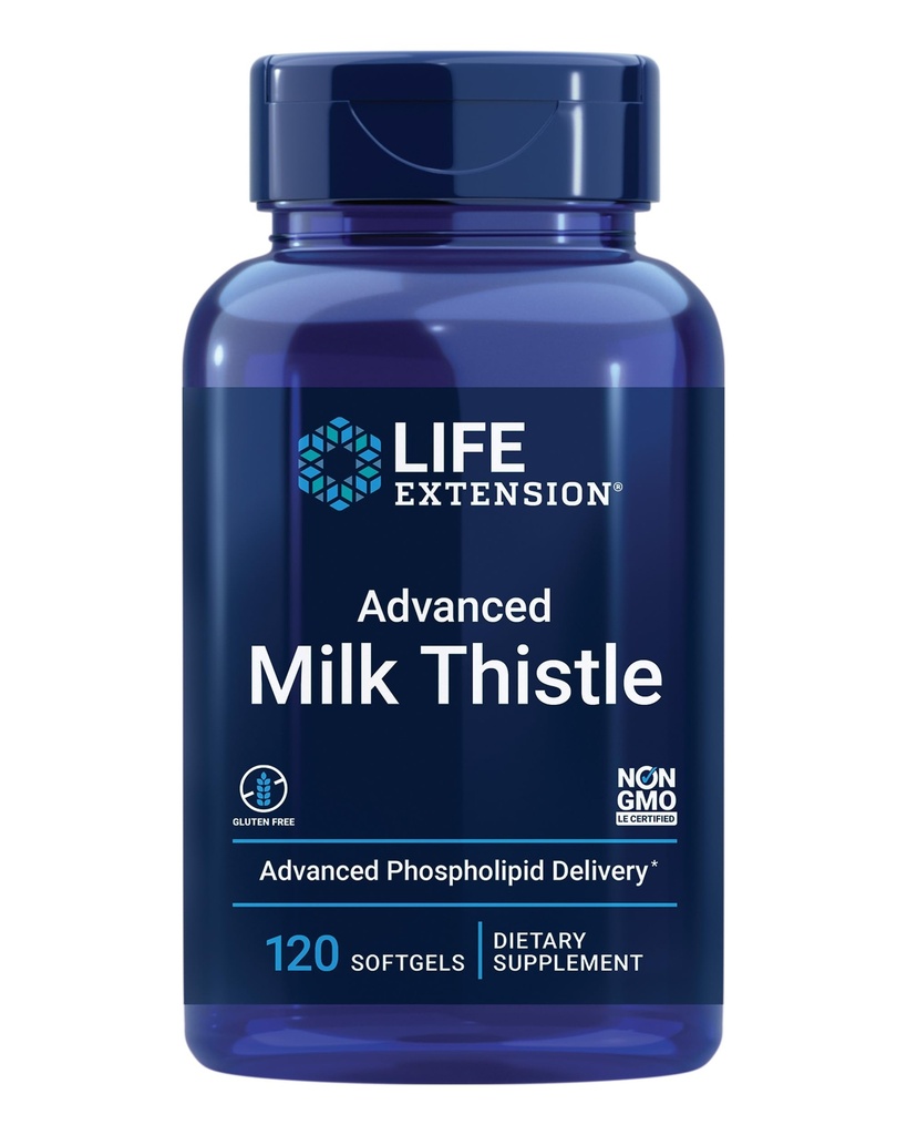 Life Extension Advanced Milk Thistle , Maksa tervise täiendus , Maksa detox , Cell Division , silymariin , silybiin , biosaadav , Gluteenivaba , Non-GMO , 120 softgels