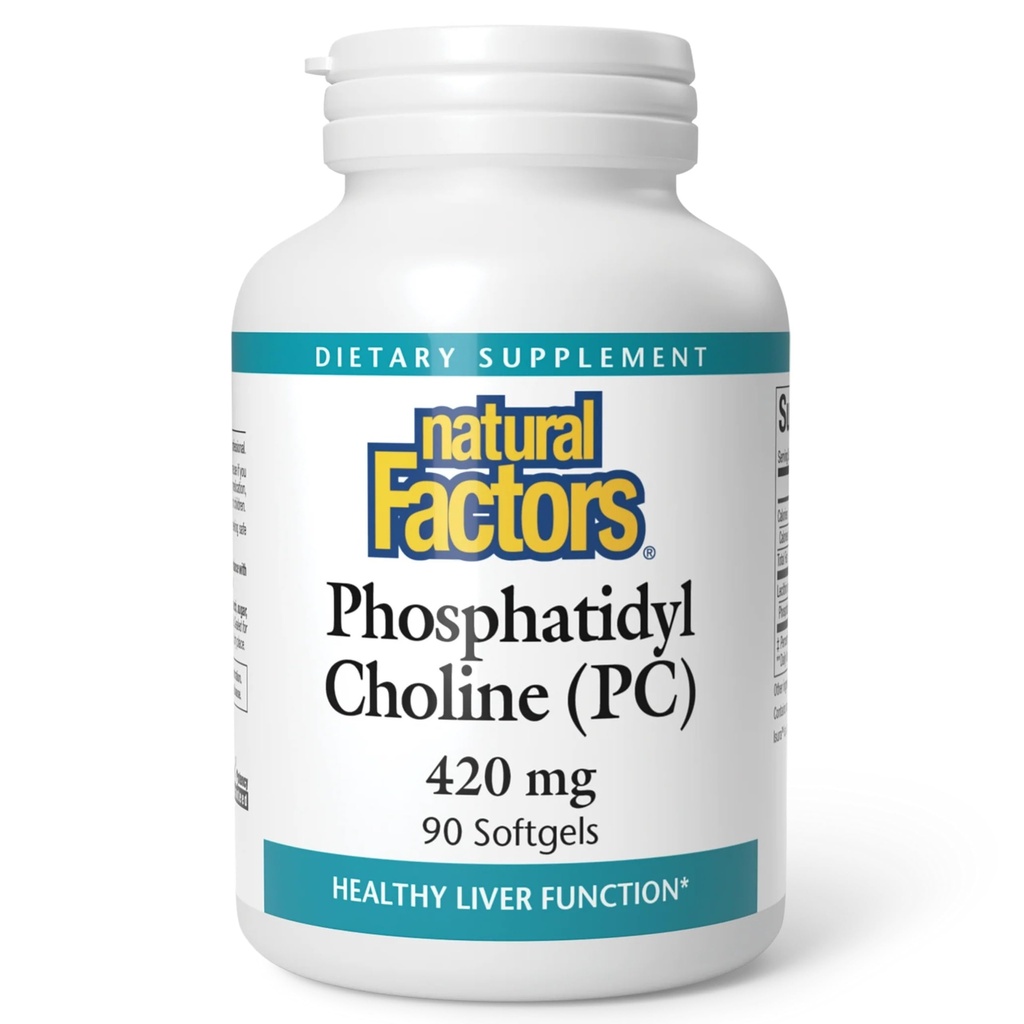 Looduslikud tegurid - fosfatidüülkoliin (PC) 420mg, toetab tervislikku maksafunktsiooni, 90 pehmet geeli