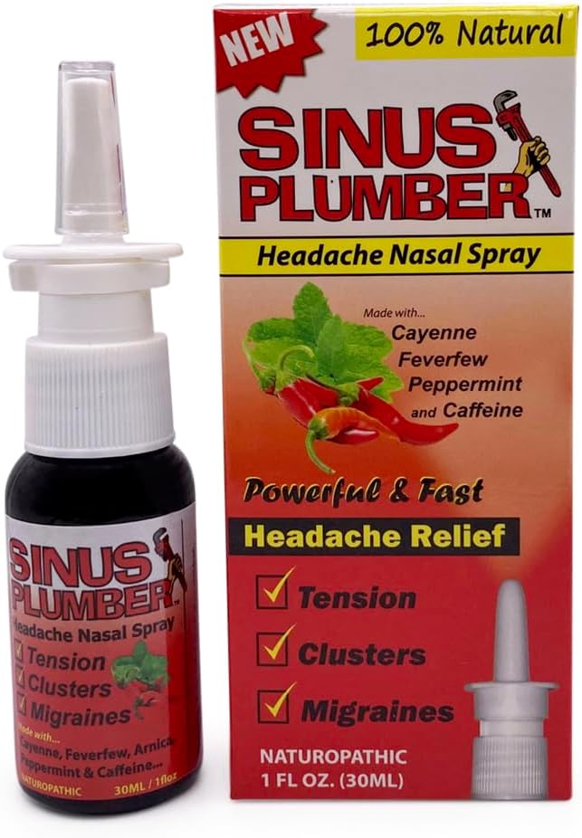 Sinus Plumber Migreen Peavalu Nasaalne Spray koos kapsaitsiini ja palavik