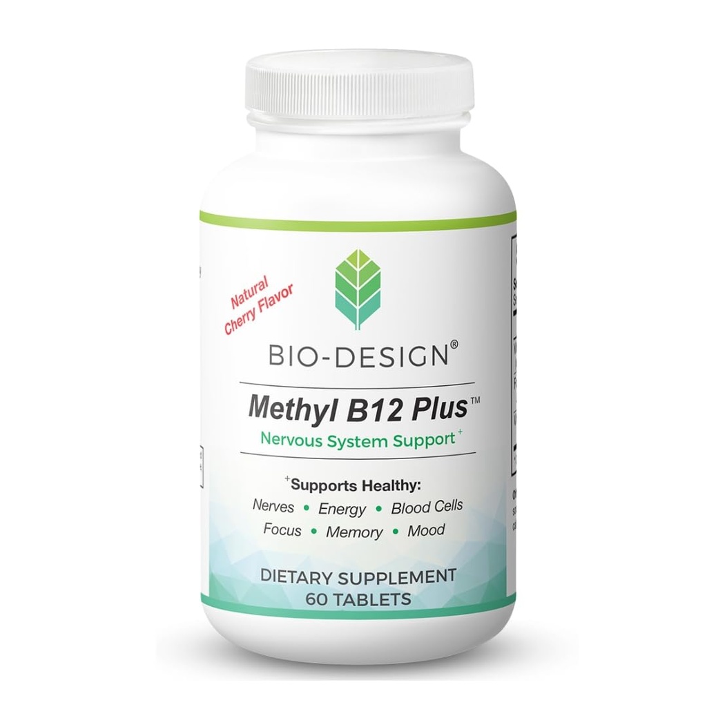Metüül B12 5000 mcg Plus Folaadilisand - Metüülkobalamiin, L-metüülfolaat - Metüülitud ja biosaadav - toetab tervislikku närvisüsteemi, energia ainevahetust ja aju tervist - 60 tabletti