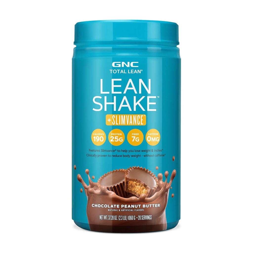 GNC kokku Lean Lean Shake + Slimvance Kofeiinivaba - šokolaadi maapähklivõi (20 serveerimist)