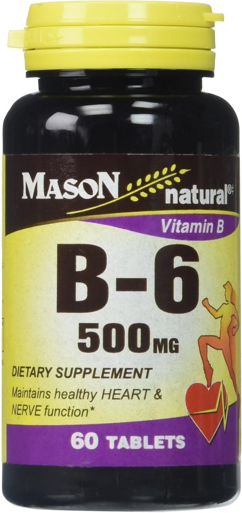 Mason Naturals Vitamiin B-6 500 MG tabletid - 60 ea
