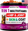 Koer Multivitamiini närimist Glükosamiini - Koer Vitamiinid ja toidulisandid, Senior & Kutsikas Multivitamiinid Koertele - Lemmiklooma Kondroitin Hip ja ühine tugi Tervis, Immuunsüsteemi Booster, nahk, süda, probiootikumid