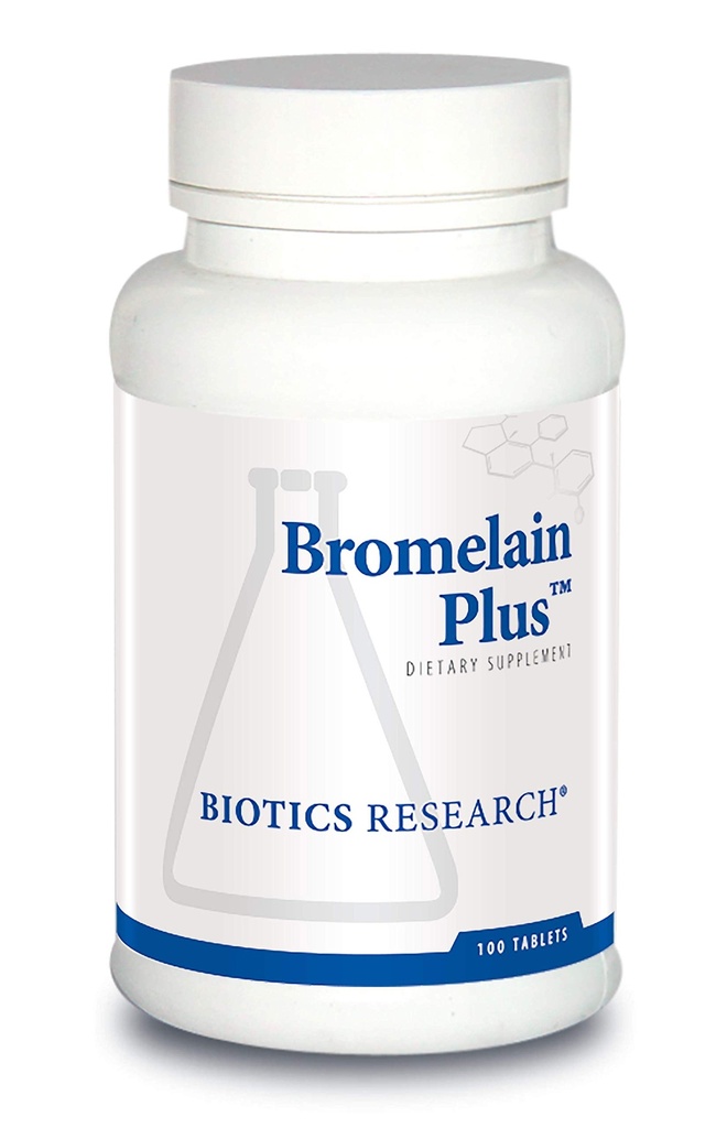 Biotics Research Bromelain Plus Laktoosivaba Piimavaba Seedetrakti tugi, toetab tervislikke ja tasakaalustatud füsioloogilisi teid, lihaste lõõgastumist ja mugavust, Bromelain 2500 MCU g, Papain 100 tabletti