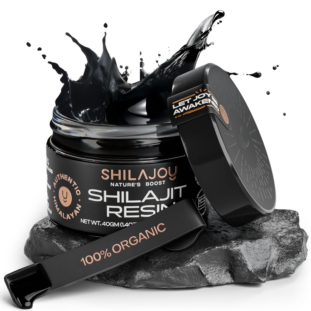 Orgaaniline Shilajit vaik meestele ja naistele - puhas Himaalaja kullaklass >75% fulviinhappe ja 85+ jälgi mineraalidega, USA labori testitud, energia suurendamine ja immuunsuse tugi (40gm - 80 Servings)