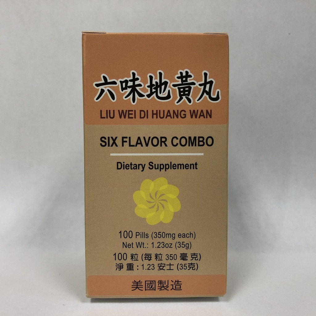 Six Flavor Combo :: Liu Wei Di Huang :: taimsed toidulisandid pearingluse, higistamise, Tinnituse jaoks :: valmistatud USA-s