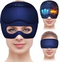 Migreen Relief kork koos Gel Eye Mask, Peavalu Relief Cap Ice Head Paki kuuma ja külma ravi müts, Migreen Cap Gel Cap Peavalu Puffy Eyes Sinus ja Pinge Stress Relief (sinine)