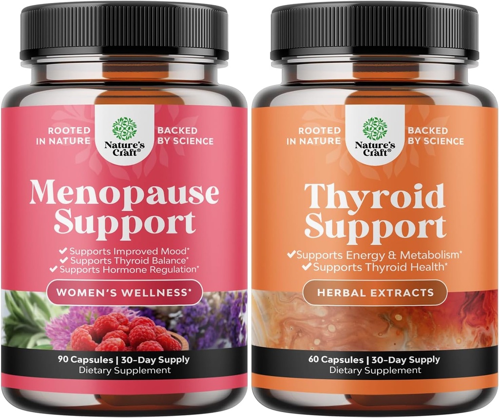 Täieliku taimse menopausi lisand naistele öösel meeleolu ja rohkem Dong Quai Vitex Chaste Berry ja taimse kilpnäärme tugikompleks Mood Enhancer Energy Supplement kilpnäärmele