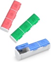 Pill Organizer 3 korda päevas, (3 pakendit) Väike pillide karp, igapäevane pillide korraldaja, niiskust tõendav reisipillide juhtum taskukoti jaoks, kaasaskantav meditsiinikast vitamiinide hoidmiseks, kalaõlid, toidulisandid