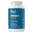 Dr Tobias Omega 3 kalaõli, 2000mg kolmekordne tugevus koos 800mg EPA 600mg DHA per Serving, Fish Oil Omega 3 toidulisandeid südame, aju ja immuunsüsteemi tugi, 60 Softgels, 30 Servings