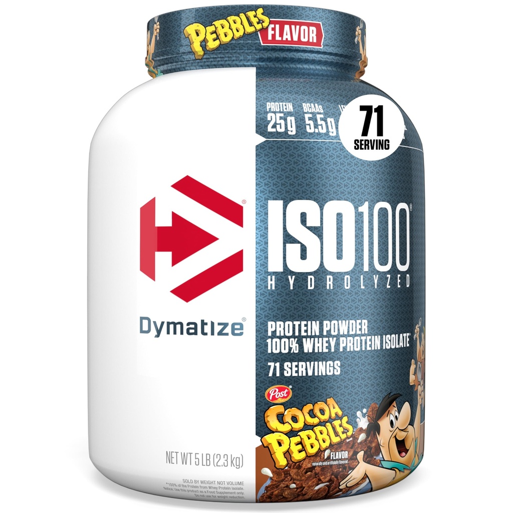 Dümatiseeritud x Kakao veeris ISO100 Vadakuvalgu pulberisolaat, 25 g valku, 5,5 g BCAA-d, 120 Cal., Gluteenivaba, 1g Rasv, 1g Suhkur, 2g Carb (71 Servings)