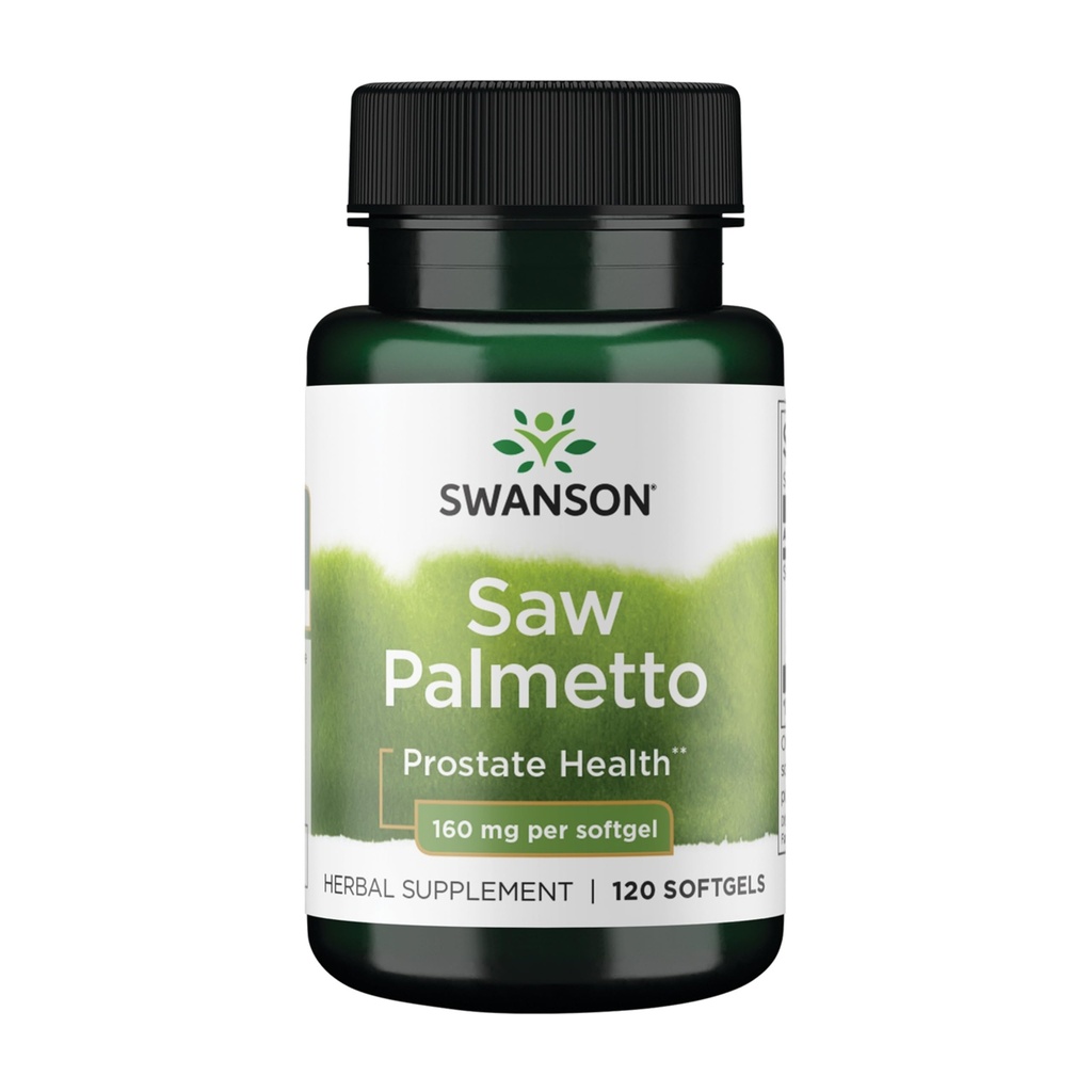 Swanson Saw Palmetto mehed eesnäärme tervisehormooni toetamine kuseteede tervis 160 milligrammi 120 Sgelit