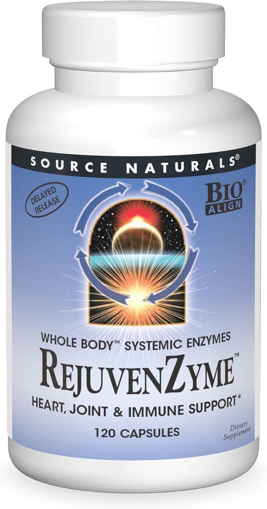 Allikas Naturals RejuvenZyme - südame, liigeste ja immuunsuse toetamiseks - 120 kapslit