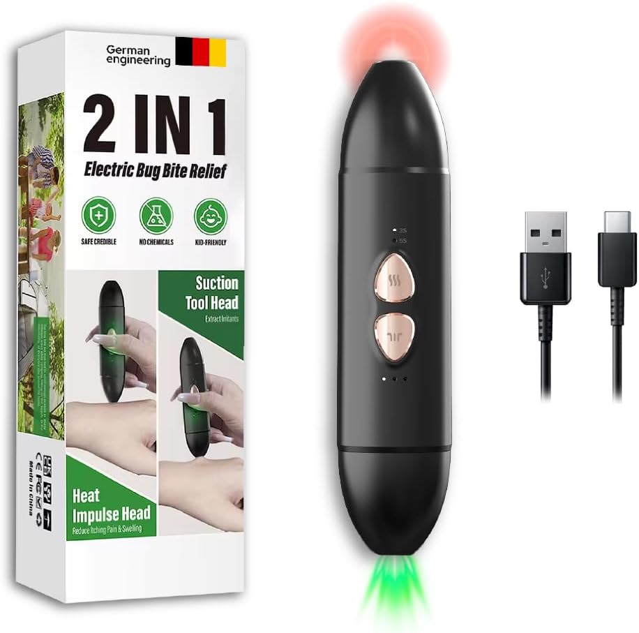 Putukate Bite Relief Pen – Chemical-Free Heat Therapy for Mosquito Bites & Bee Stings | Portable, Reusable & Kids-Safe | Instant Itch & Swelling Relief